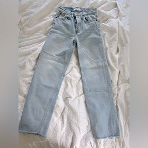 Re/Done Light Wash Straight Leg Jeans
